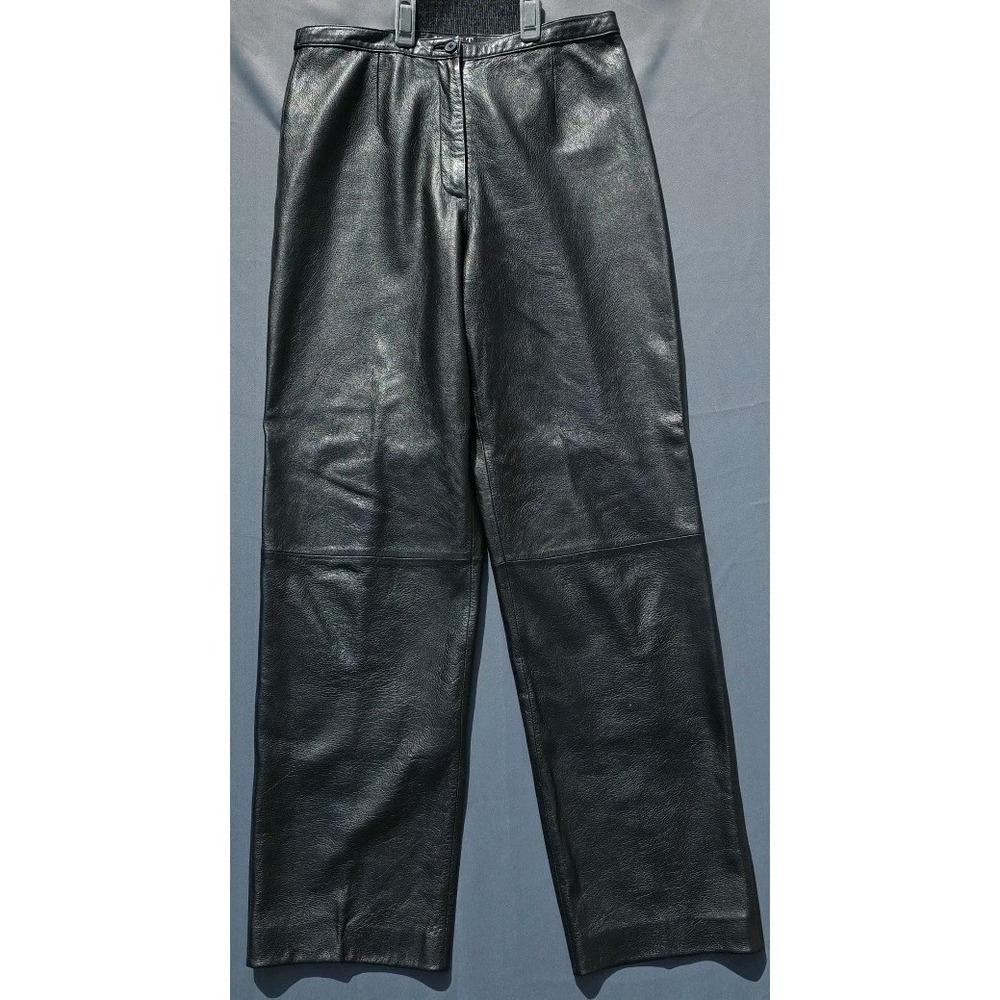 Mixit Black Leather Pants Size 10 MSR 30x30.5 Goth‎ Biker Party Hot